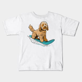 Feel Good Fashion: Snowboarding Labradoodle Kids T-Shirt